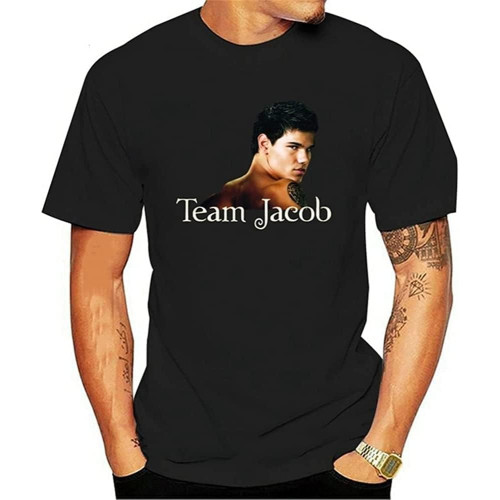 Men T Shirt 2021 Fashion Casual T-Shirts Twilight Moon Team Jacob Printed Graphic Tops T-Shirt Black
