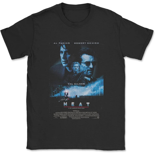 Men's Movie Heat Al Pacino Robert De NIRO Movie T Shirt Black Men's Movie Heat Al Pacino Robert De NIRO Movie T Shirt Black