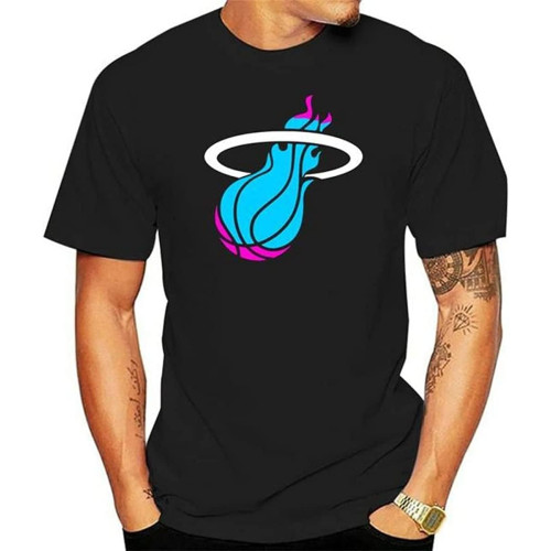 Miamis Vices Heat Basketbal T-Shirt for Adults Black Miamis Vices Heat Basketbal T-Shirt for Adults Black