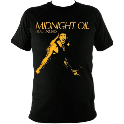 Midnight Oil Head Injuries t Shirt Black Midnight Oil Head Injuries t Shirt Black