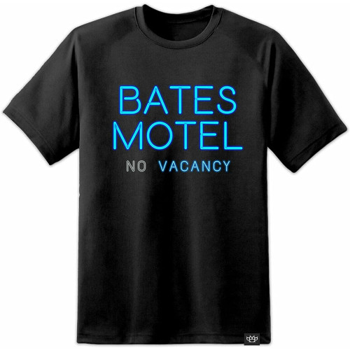 Bates Motel Psycho Movie Sign T Shirt Horror Film Hitchcock Retro Mens Black Bates Motel Psycho Movie Sign T Shirt Horror Film Hitchcock Retro Mens Black