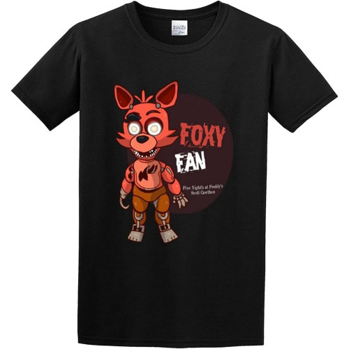 Five Night's at Freddy's Foxy Printing Custom Cotton Round Neck Shirt for Men T Shirt Five Night's at Freddy's Foxy Printing Custom Cotton Round Neck Shirt for Men T Shirt