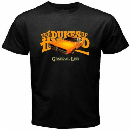 Tshirt Dukes of Hazzard General Lee Car New Cotton Tee Black New Mens T-Shirt