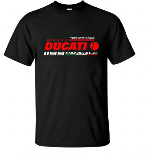 2024-Fashion-Men-T-Shirt-Casual-New-Limited-1199-Panigale-Oversized-T-shirt-Graphic-Youth-Cloth Black
