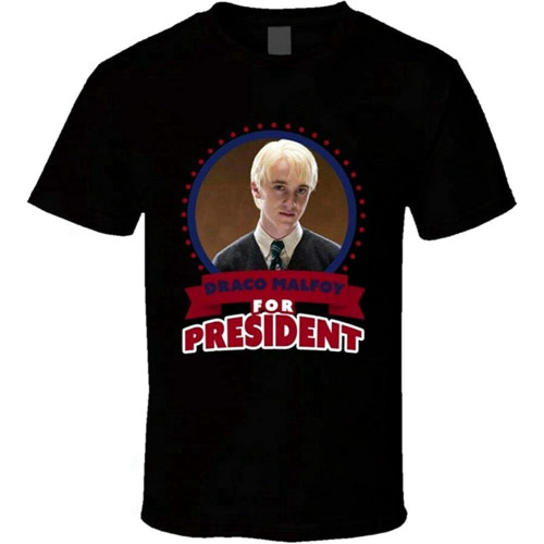 Draco Malfoy for President Greatest Villains T Shirt Black Draco Malfoy for President Greatest Villains T Shirt Black