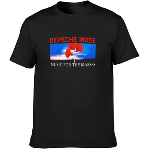 Men's Casual Shirt Depeche Fashion Music for The Masses Button Closure Black Men's Casual Shirt Depeche Fashion Music for The Masses Button Closure Black