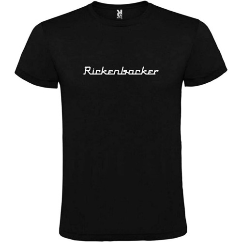 Black t-Shirt rickenbacker Logo Men's 100% Cotton s m l XL XXL XXXL Mens T Shirt