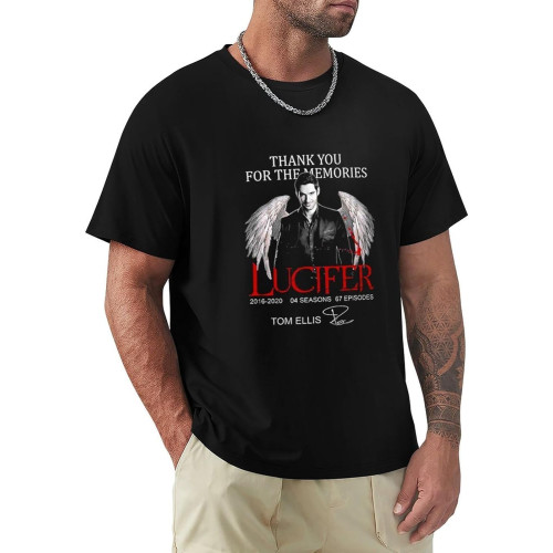Thank You for The Memories Lucifer-Tom-Ellis Tshirt T-Shirt Plus Size Tops Tee Shirt Mens Vintage t Shirts