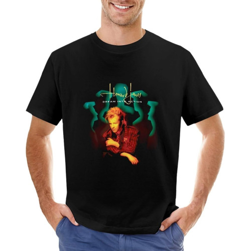 Howard Jones Dream Into Action Black T-Shirt Black t Shirts Oversized t Shirts Boys t Shirts Tshirts for Men Howard Jones Dream Into Action Black T-Shirt Black t Shirts Oversized t Shirts Boys t Shirts Tshirts for Men