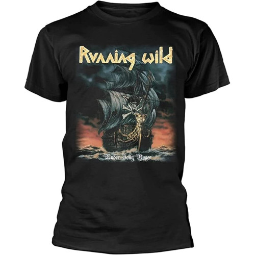 Running Wild Under Jolly Roger Album T-Shirt Mens