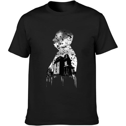 Alfred Hitchcock Collage Mens Black T-Shirt Alfred Hitchcock Collage Mens Black T-Shirt
