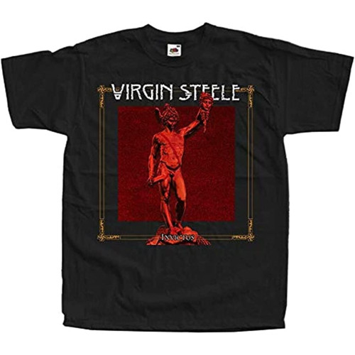 KPE Virgin Steele Invictband Album Cover T-Shirt Black Black