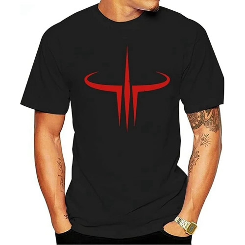 Limitiert Neu Quake Shirt Shooting Games Quake3 Logo Short Sleeve Mens T-Shirt Streetwear Clothing Camisetas Breathable Tee