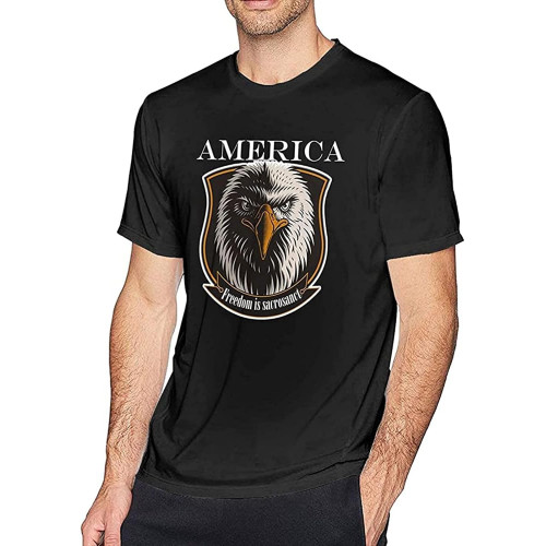 America Eagle Freedom Men's T-Shirt Tees Short Workout Tops Fashion America Eagle Freedom Men's T-Shirt Tees Short Workout Tops Fashion
