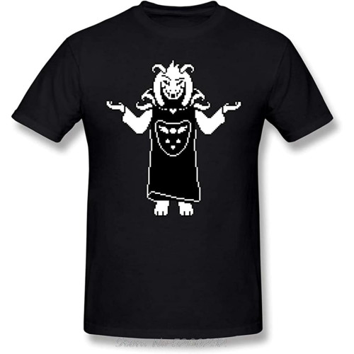 Dreamer Mens T Shirt Undertale Asriel T-Shirt Short-Sleeve Male Tee Shirt Print Awesome Summer Cotton Tshirt Streetwear Black