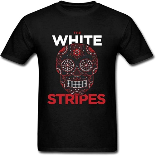 Men's The White Stripes Band Skull T Shirt