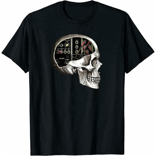 Synth Skull for Synth Nerd Great Gift Idea Tee Men T-Shirt