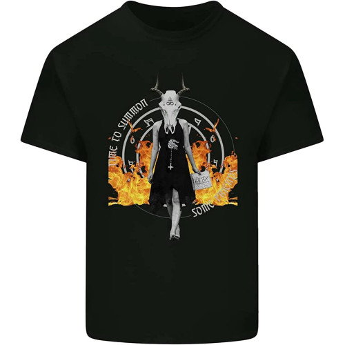 Satanic Witch Summon Ouija Board Satan Hell Mens Cotton T-Shirt Tee Top
