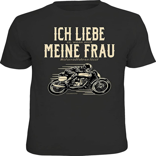 Men's Birthday T-Shirt I Love Means Und Mein Moto Bike Printed Shirt Men's Birthday T-Shirt I Love Means Und Mein Moto Bike Printed Shirt