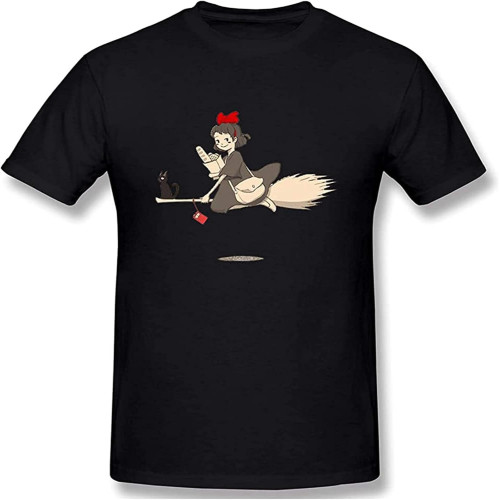 Kiki Delivery Service Men's Summer Cool Short Sleeve Tee Costume Breathable Cotton Light Beach T Shirt Kiki Delivery Service Men's Summer Cool Short Sleeve Tee Costume Breathable Cotton Light Beach T Shirt
