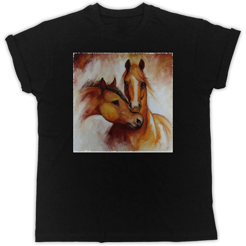 Horse Poster T-Shirt Mens Black Tees Unisex Shirt Horse Poster T-Shirt Mens Black Tees Unisex Shirt