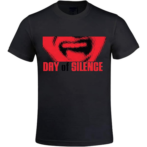 Day of Silence Men's Relaxed Fit Cotton Round Neck T Shirt