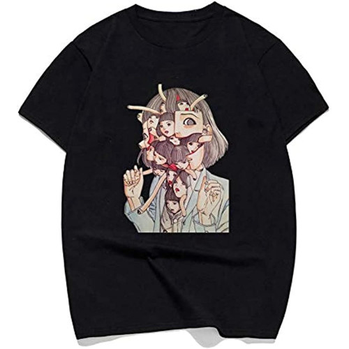 Trendy Mens T Shirt Man Manga Junji Ito Mens T Shirts Shintaro Kago Girl Tees Cotton Trendy Mens T Shirt Man Manga Junji Ito Mens T Shirts Shintaro Kago Girl Tees Cotton