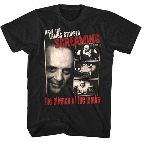 Silence of The Lambs Stopped Screaming Men's T Shirt Hannibal Lecter Hopkins Top Silence of The Lambs Stopped Screaming Men's T Shirt Hannibal Lecter Hopkins Top