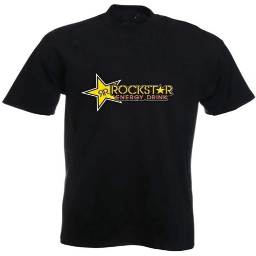 Rockstar Energy T Shirt New Men's Fashion Short Sleeves Cotton Tops Clothing Black Rockstar Energy T Shirt New Men's Fashion Short Sleeves Cotton Tops Clothing Black