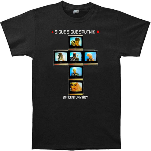 Sigue Sigue Sputnik 21St Century Boy 1986 Art Cover Men T-Shirt