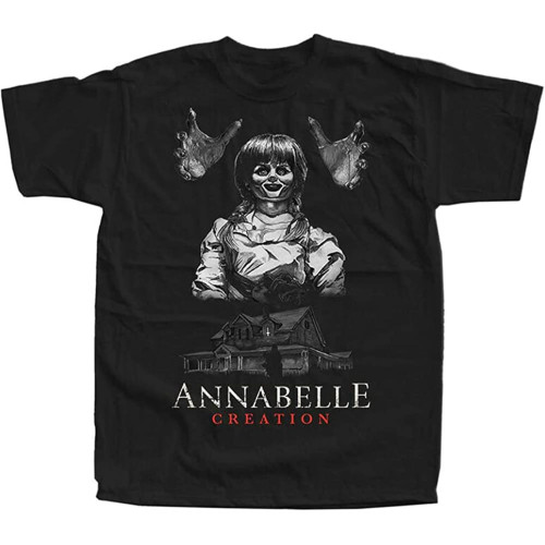 Annabelle Creation V2 Movie Poster T-Shirts Crew Neck Unisex Short Sleeve T-Shirt Annabelle Creation V2 Movie Poster T-Shirts Crew Neck Unisex Short Sleeve T-Shirt