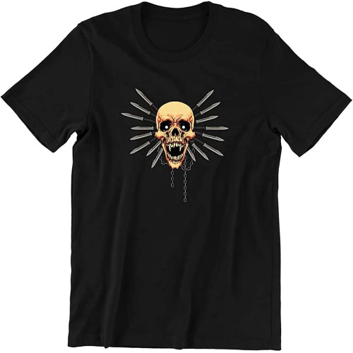 Skull Fighter Mens Cotton T-Shirt Biker Rider Punk Alternative Crew Neck Unisex Short Sleeve T-Shirt Skull Fighter Mens Cotton T-Shirt Biker Rider Punk Alternative Crew Neck Unisex Short Sleeve T-Shirt