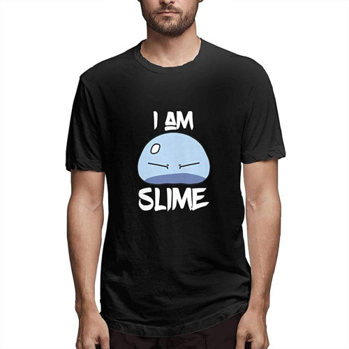 Men's I Am Slime Rimuru Tempest T Shirts O-Neck Unisex Short Sleeve T-Shirt Black