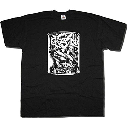 Ege Bamyasi Krautrock Neu! Henry Cow Gong Hawkwind Psych Can T-Shirt Graphic Mens Black Printed Tee Top