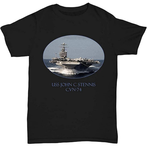 USS John C Stennis CVN-74 O-Neck Unisex Short Sleeve T-Shirt Black USS John C Stennis CVN-74 O-Neck Unisex Short Sleeve T-Shirt Black