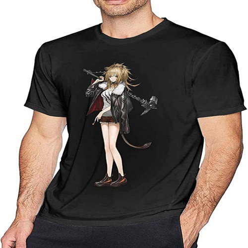 Girl Arknights Siege Men's T-Shirt O-Neck Unisex Short Sleeve T-Shirt Black