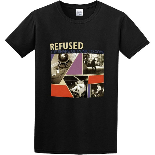 Refused Band Shape of Punk to Come T Shirts O-Neck Unisex Short Sleeve T-Shirt Black