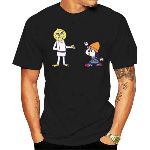 Fashion Printing Cotton PARAPPA The Rapper Kanji O-Neck Unisex Short Sleeve T-Shirt Black Fashion Printing Cotton PARAPPA The Rapper Kanji O-Neck Unisex Short Sleeve T-Shirt Black