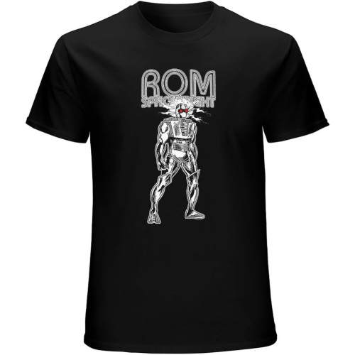 ROM Spaceknight Simple Unisex Tee Shirt Men's Black T-Shirt