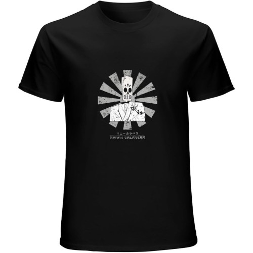 Retro Japanese Grim Fandango Unisex Tee Shirt Men's Black T-Shirt
