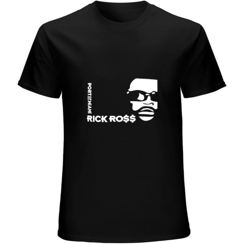 Rick Ross Unisex Tee Shirt Men's Black T-Shirt Rick Ross Unisex Tee Shirt Men's Black T-Shirt
