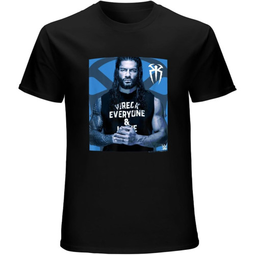 Roman Reigns Wreck Everyone & Leave Photo Portrait Unisex Tee Shirt Men's Black T-Shirt Roman Reigns Wreck Everyone & Leave Photo Portrait Unisex Tee Shirt Men's Black T-Shirt