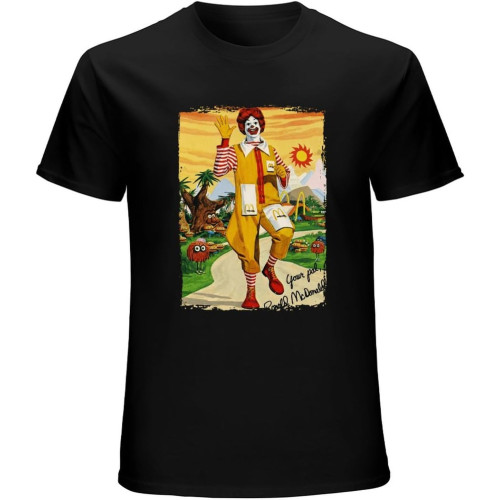 Ronald McDonald Restaurant Mascot Unisex Tee Shirt Men's Black T-Shirt