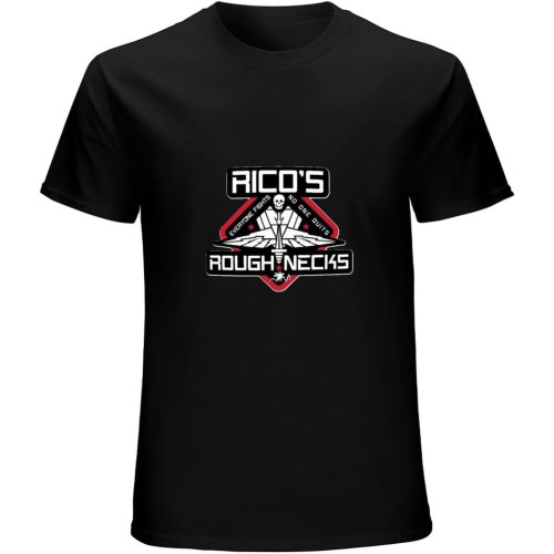 Ricos Roughnecks Starship Troopers Unisex Tee Shirt Men's Black T-Shirt Ricos Roughnecks Starship Troopers Unisex Tee Shirt Men's Black T-Shirt
