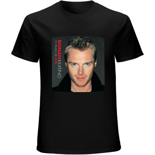 Ronan Keating 10 Years of Hits Unisex Tee Shirt Men's Black T-Shirt Ronan Keating 10 Years of Hits Unisex Tee Shirt Men's Black T-Shirt