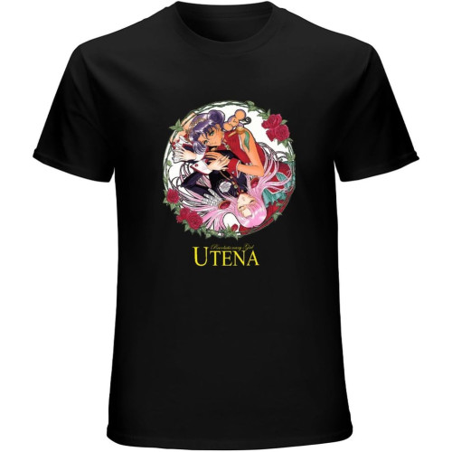 Revolutionary Girl Utena Anime Stylish Unisex Tee Shirt Men's Black T-Shirt Revolutionary Girl Utena Anime Stylish Unisex Tee Shirt Men's Black T-Shirt