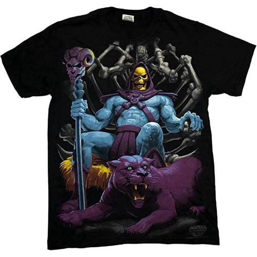 Skeletor Throne Adult Men's Cotton T-Shirt Skeletor Throne Adult Men's Cotton T-Shirt