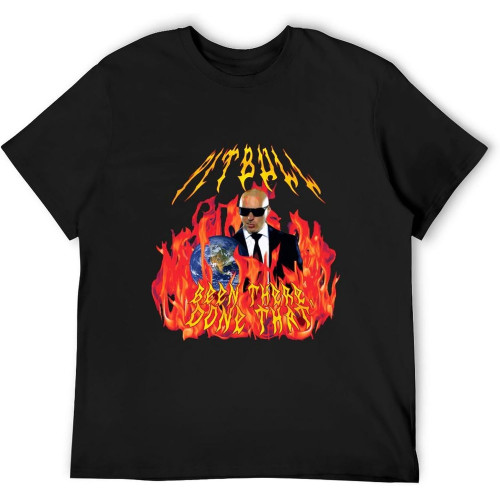 Heavy Metal Pitbull with Flames Mr. Worldwide Gives Done That Hip Hop Men Cotton T-Shirt Short Sleeve Black Clothes Tees Heavy Metal Pitbull with Flames Mr. Worldwide Gives Done That Hip Hop Men Cotton T-Shirt Short Sleeve Black Clothes Tees