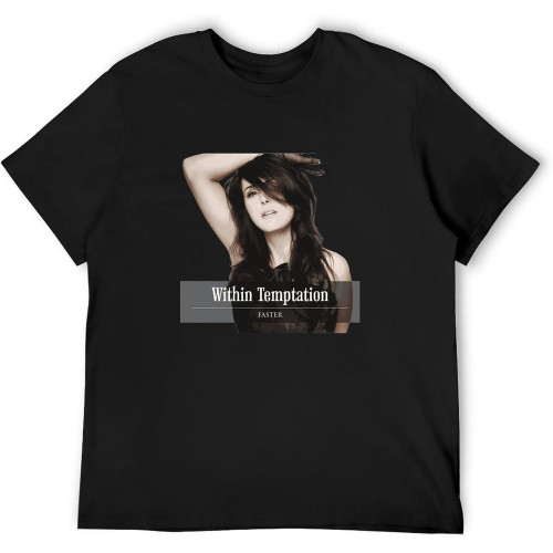 Within Temptation Faster Animals Men Cotton T-Shirt Short Sleeve Clothes Tees Within Temptation Faster Animals Men Cotton T-Shirt Short Sleeve Clothes Tees