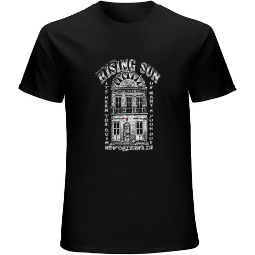 House of The Rising Sun Orleans 1960S Animals T-Shirt Black Unisex Mens Tees House of The Rising Sun Orleans 1960S Animals T-Shirt Black Unisex Mens Tees